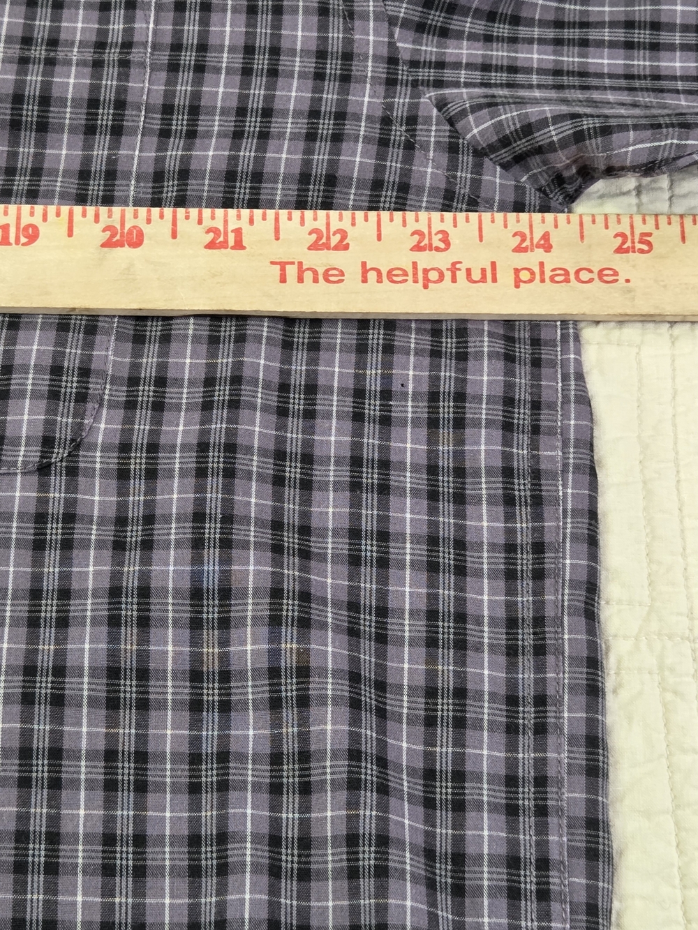 Knights Sportswear Men's L Long Sleeve Button Down Shirt Purple Plaid Casual - Picture 9 of 11